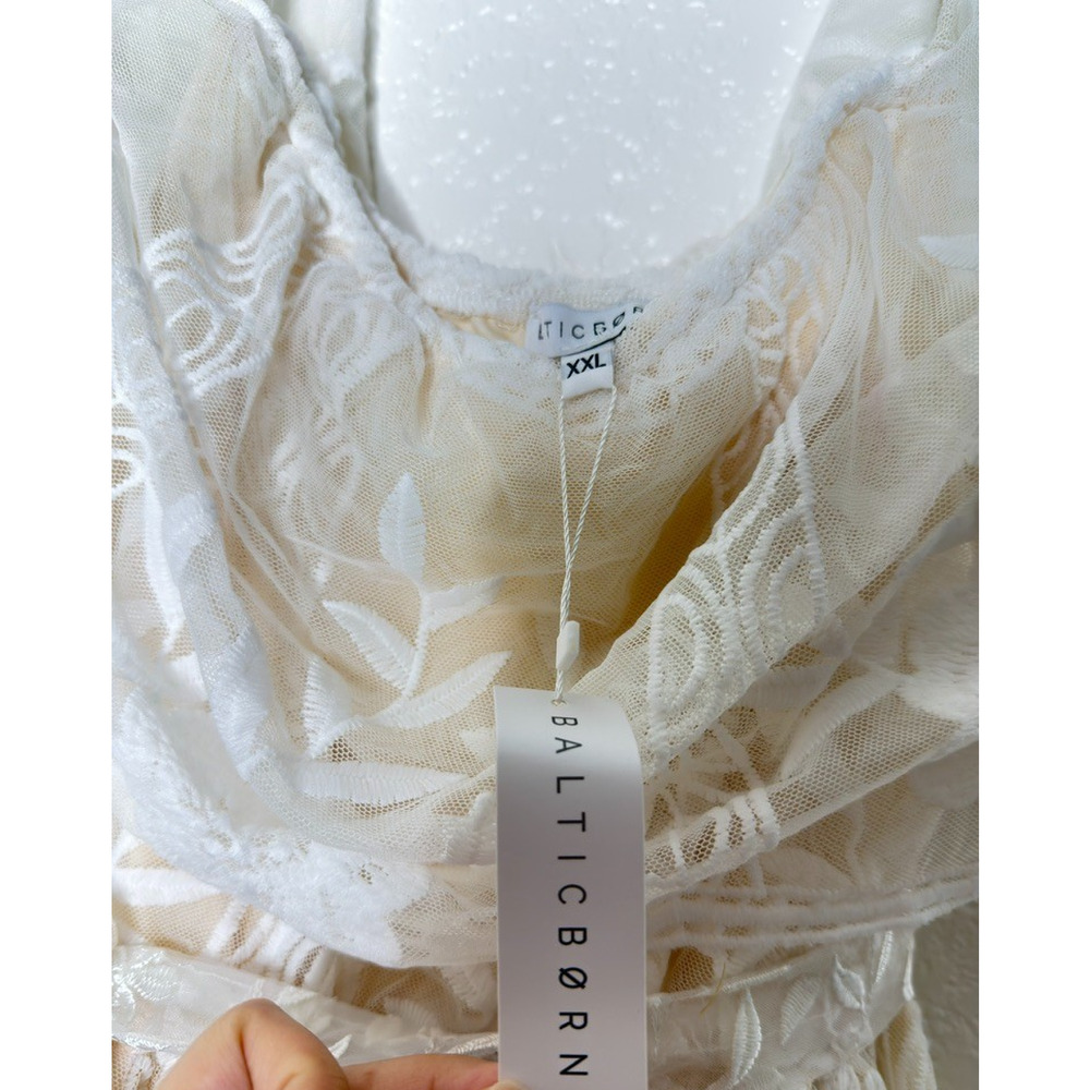 Baltic Born Off-Shoulder White Lace Mini Dress - Picture 7 of 11